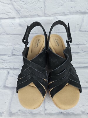New Clarks Collection Woven Leather Wedges Giselle Glow