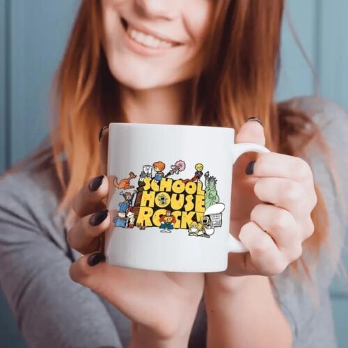 Taza de cerámica grande divertida SCHOOL HOUSE ROCKS de 11 oz, nueva taza de café hágalo usted mismo - Imagen 4 de 6