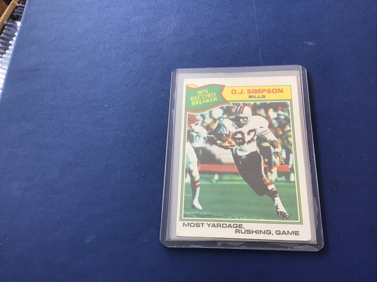 1977 TOPPS O J Simpson # 453 Record Breaker - ORIGINAL 1977 TOPPS O J Simpson # 453 Record Breaker - ORIGINAL