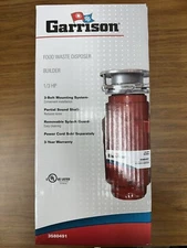 Garrison 3580491 1/3 HP Garbage Disposal Food Waste Disposal - Brand New 
