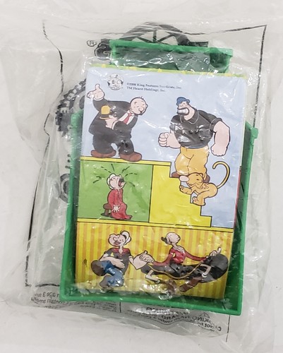 2000 Popeye's Interchangeable Picture Card Buildings Kid's Meal Toys Set of 3 - Picture 7 of 12