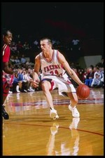 Guard Chris Herren Fresno State Bulldogs dribbles down the court t- Old Photo