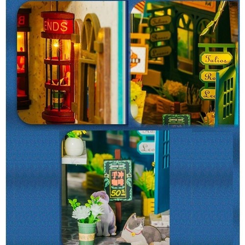 New Lovely Romantic Island Book Nook - Alley Shelf Insert - Bookcase with Light - Picture 5 of 7