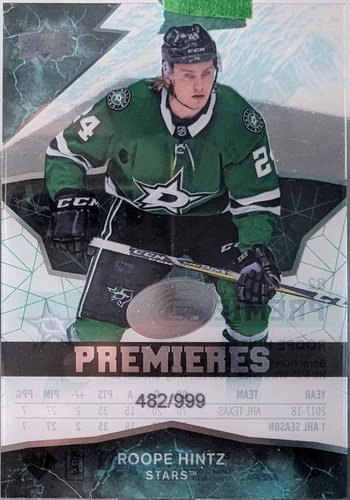 2018-19 Upper Deck Ice Premieres Rookie #82 Dallas Roope Hintz  482/999