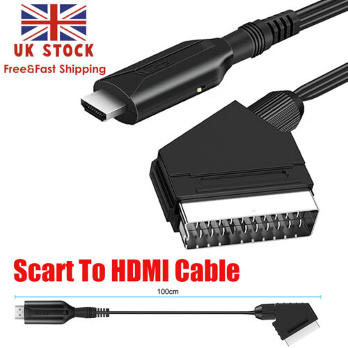 SCART to HDMI Converter Cable SCART > HDMI -- OLD DVD TO HD TV -- Video Adapt - Picture 1 of 20