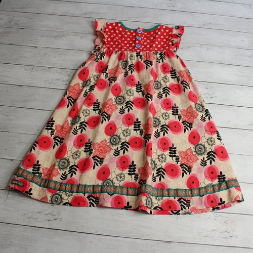 Matilda Jane Girl's Floral Dress Size 10 Flutter Sleeve Cats - Picture 6 of 8