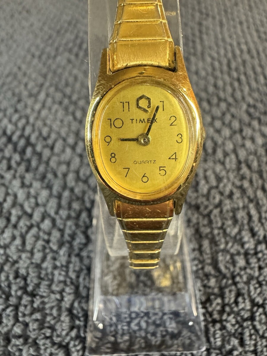 Vintage Timex Ladies Bracelet Watch Gold Tone Push pin  display picture 1
