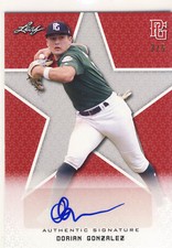 DORIAN GONZALEZ 2020 Leaf Perfect Game PG National Showcase Red AUTO /5 MIAMI