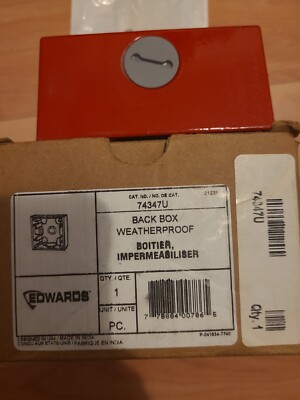Edwards 74347U Red Metal Back Box