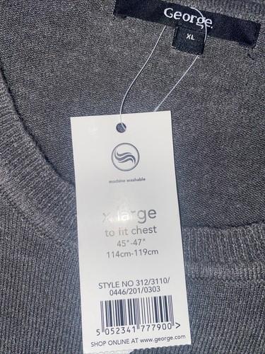 Mens George Grey Jumper Brand New With Tags , Size XL - Picture 3 of 3
