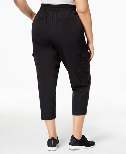 New Ideology Women's Plus Size Woven Cargo Pants Black - Size 3X Clearance Sale - Picture 2 of 2