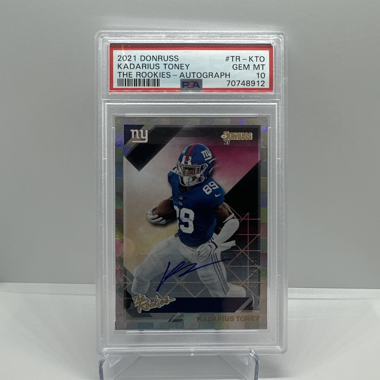 Kadarius Toney Panini Donruss the Rookies #TRKTO Autograph