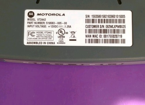 Vonage VOIP Phone modem-Motorola model VT2142 VD - Picture 2 of 2