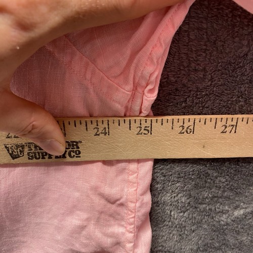 Vineyard Vines Shirt Men XL Pink Linen Button Front Ultra High Vibration Mhz - Picture 6 of 10