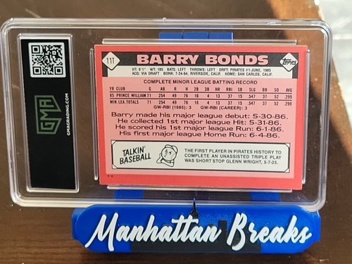 GMA 10🔥 1986 Topps Traded - #11T Barry Bonds (RC) 🔥 ⛄🎁 - Picture 2 of 2