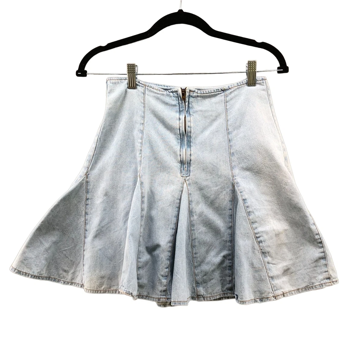 Pleated denim 2025 skirt 90s
