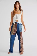 New Dr. Collectors x Free People Patched Jeans Size Small