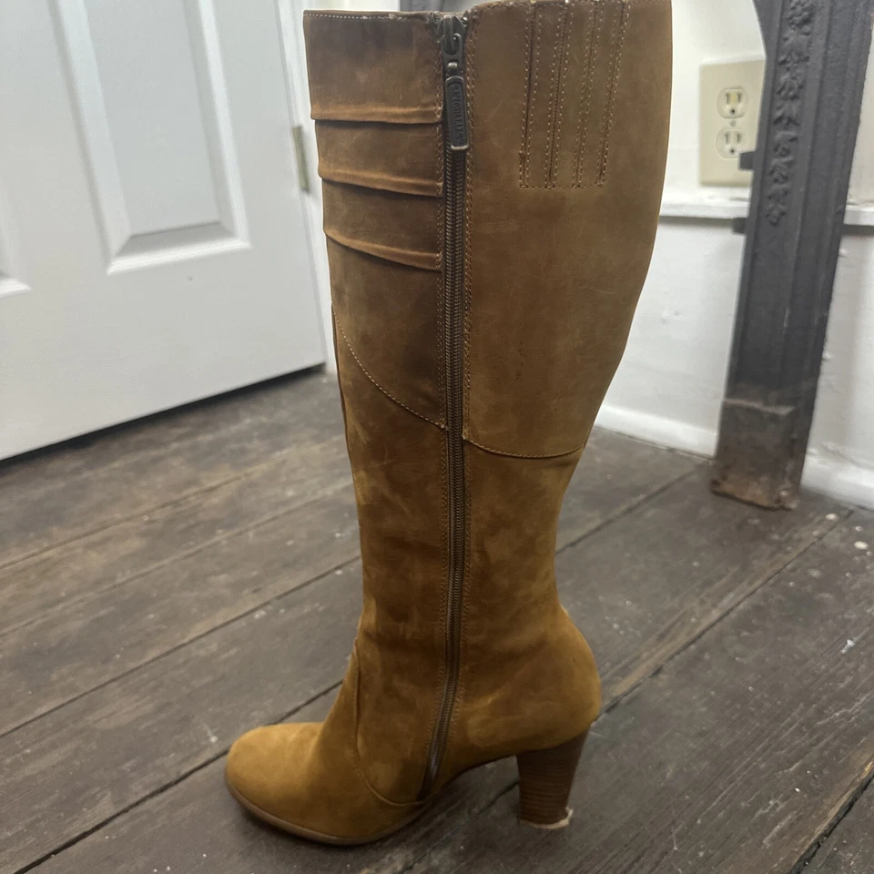 Botas hasta la rodilla de cuero marrón Seychelles talla 9 cremallera lazo a medida clásicas leer Foto 3 de 4