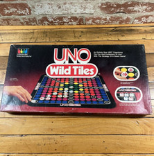 UNO Wild Tiles Board Game Complete International Games Strategy Vintage 1986