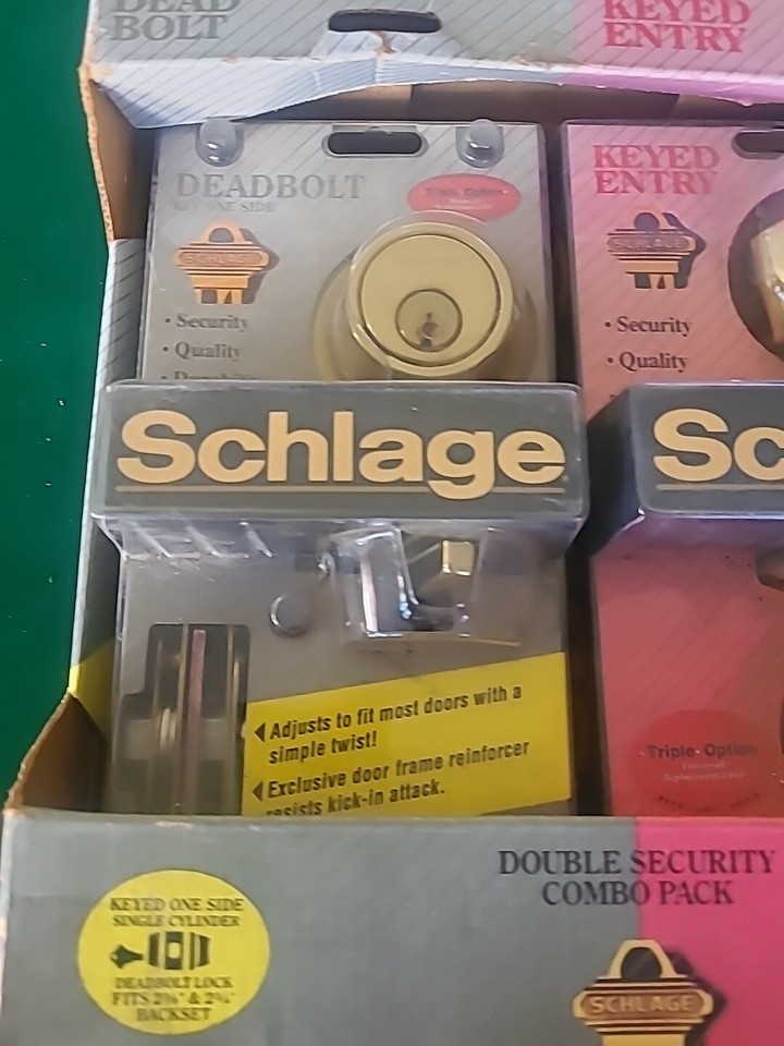 Schlage Maximum Security Deadbolt & Keyed Entry Door Lock NEW eBay