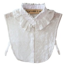 Women Color Lace Detachable Lapel Choker Necklace Shirt Fake False Collar
