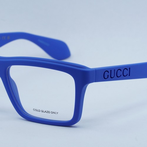NEW GUCCI GG1573O 004 Blue 55mm Eyeglasses - Imagen 3 de 7