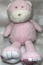 Cocalo Pink Teddy Bear Stuffed Plush Butterfly Sewn Eyes Soft Baby Toy 15”