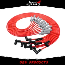10X OE Red Spark Plug Wires For 1990-2003 Dodge 1500 2500 3500 Truck Van 2X1266