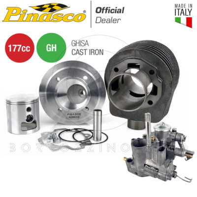 GRUPPO TERMICO POLINI CILINDRO 177cc CARBURATORE SI 22 ER MIX VESPA PX 125 150