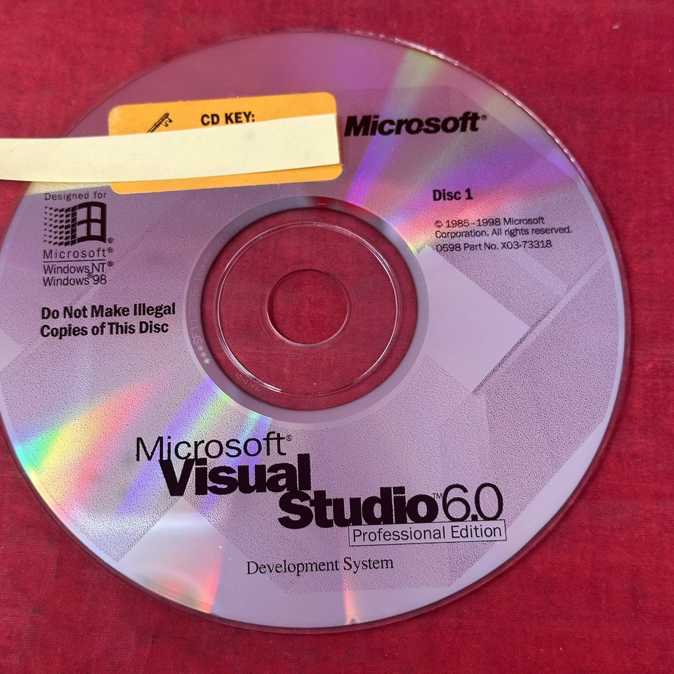 Microsoft Visual Studio 6.0 Edición Profesional con Tecla CD (Windows NT / 98) Foto 4 de 4