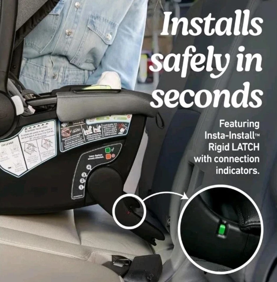 Asiento de coche infantil Graco GoMax As Fashion Insta-Install base rígida PESTILLO nueva caja Foto 3 de 4