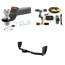 CURT 13297 Trailer Hitch 2in Receiver, Trailer Wiring, Ball Mount, Hitch Lock