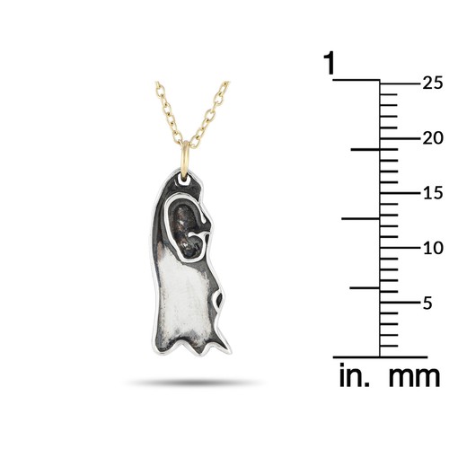 Gucci Ghost 18K Yellow Gold and Silver Necklace GU08-100223 - Picture 4 of 4