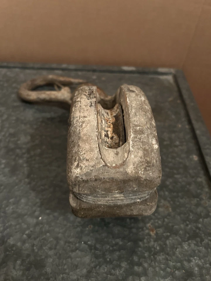 Ancienne Poulie Vieux Gréement Bateaux  - Photo 4/4