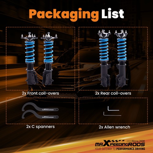 MaXpeedingrods T6 Coilovers Suspension Lowering Kit For Toyota MR2 2000-2005 - Picture 4 of 17
