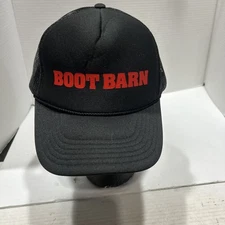 Boot Barn Trucker Black Snapback Hap Cap One Size Fits All *