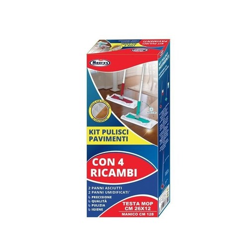 MAURY'S KIT MOP LAVA ASCIUGA PAVIMENTI CON 4 RICARICHE COLORI ASSORTITI - Foto 3 di 3