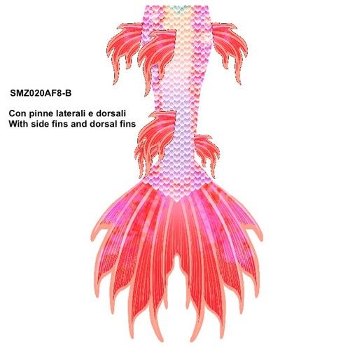 Costume Coda Sirena Unisex Donna Professionale Mermaid Tail Adulto SMZ020-AF8 - Foto 4 di 17