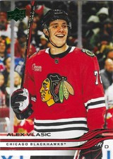 2025/26 Upper Deck Series 2 Holiday Green Alex Vlasic Chicago Blackhawks