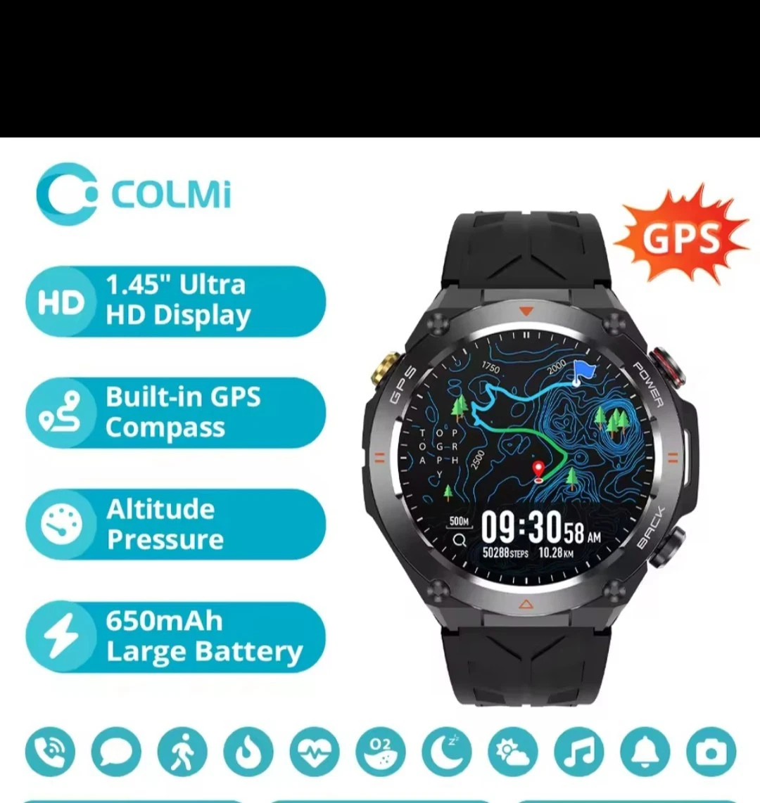 Colmi V75 Smart Watch GPS Fitness Tracker | 1.45'' IPS Display | Waterproof V75