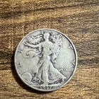 Liberty Walking Half Dollar 50C Coin 1937 Denver US Silver Circulated