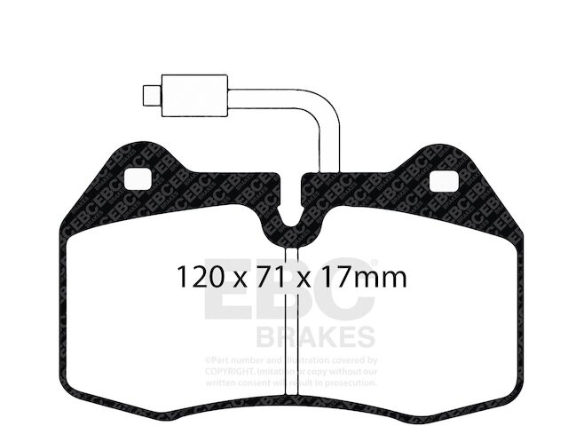 For 1999-2001 Ferrari 456 M Brake Pad Set Front EBC 48693FJVW 2000