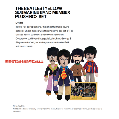 NEW! Beatles Factory Entertainment Yellow Submarine Band Member