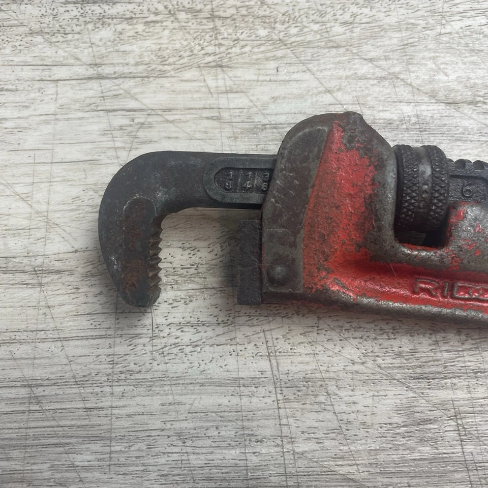 Rigid USA Heavy Duty Small 6" inch Straight Pipe Wrench Good - Image 4 of 4