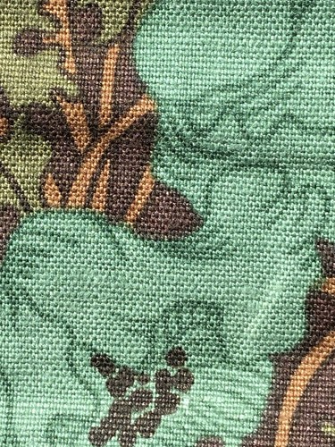 Vintage Liberty Clementina Upholstery Fabric In Green & Brown Hues - 5.25m - Bild 6 von 10