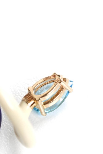 Anello donna Bea Bongiasca oro giallo 9 kt smalto bianco/viola blu topazio vite misura - Foto 4 di 4