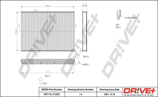 Dr!ve+ Innenraumfilter FüR VW Lupo 6X1 6E1 1.0 1.4 Polo 6N2 6N1 60 50 Audi A3-image