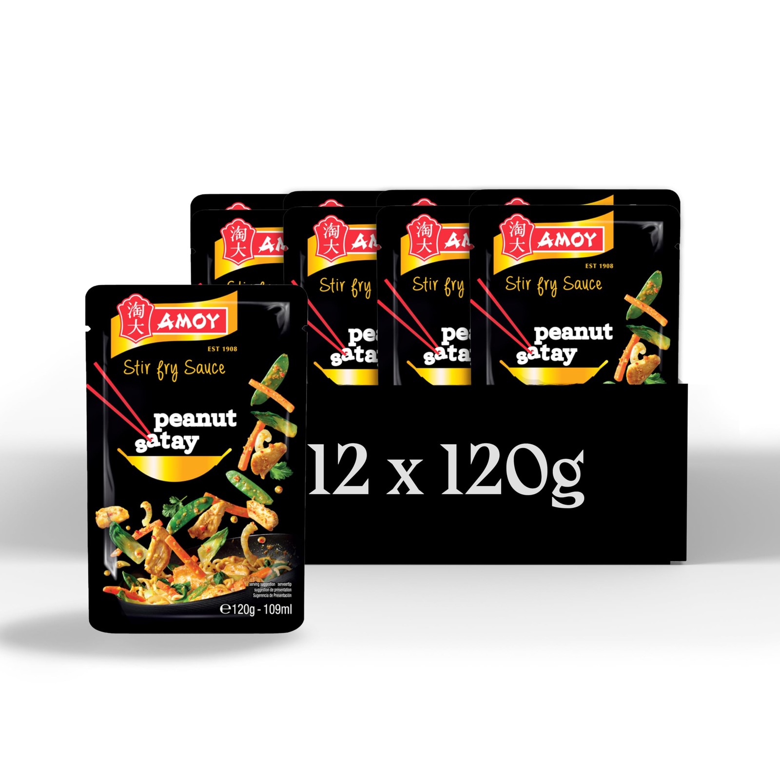 Amoy Peanut Satay Stir Fry Sauce 12x120g 120 GR