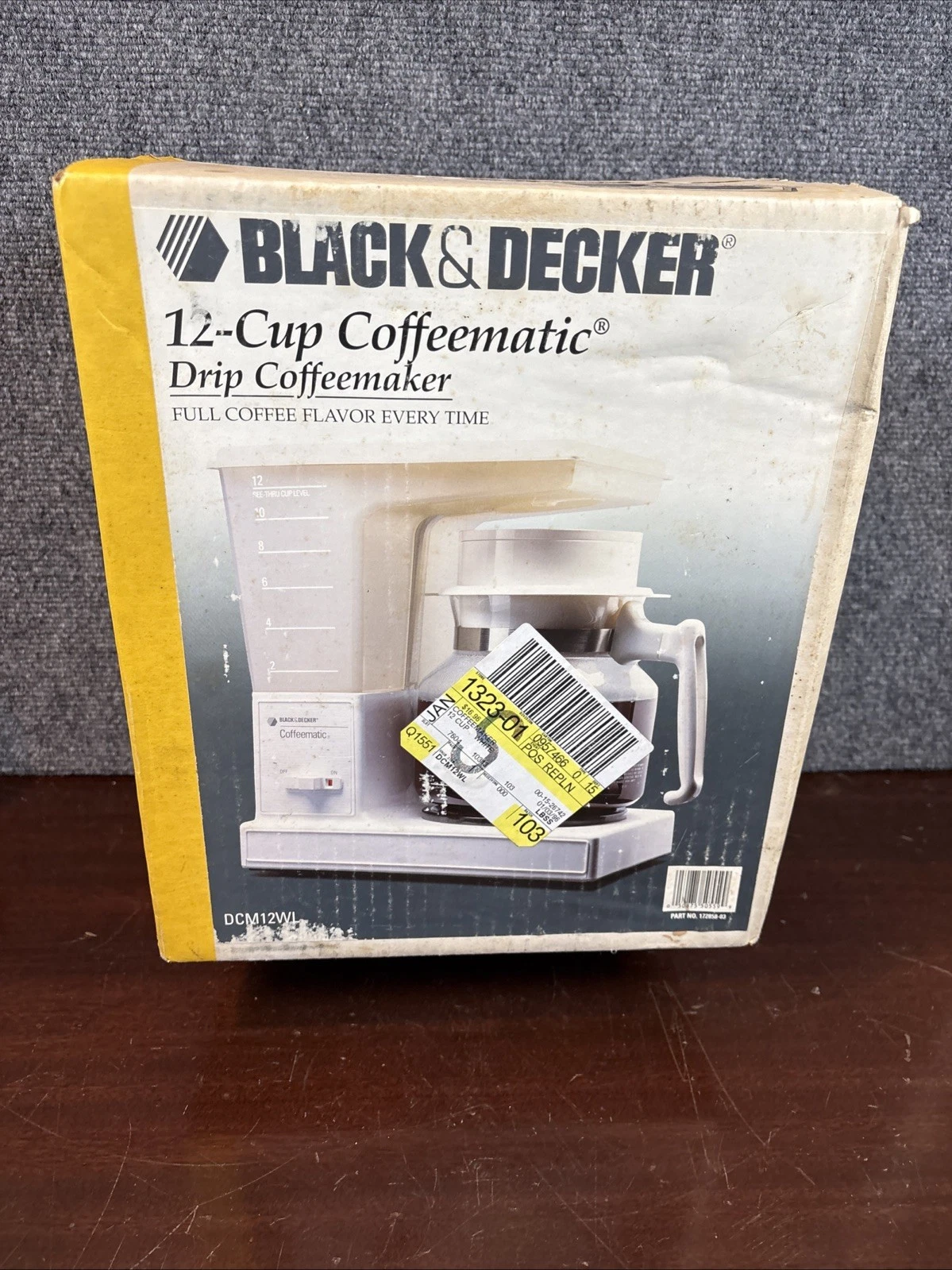 Vtg~Black and Decker~12 Cup Coffematic Coffee Maker~New~DCM12WL~1994