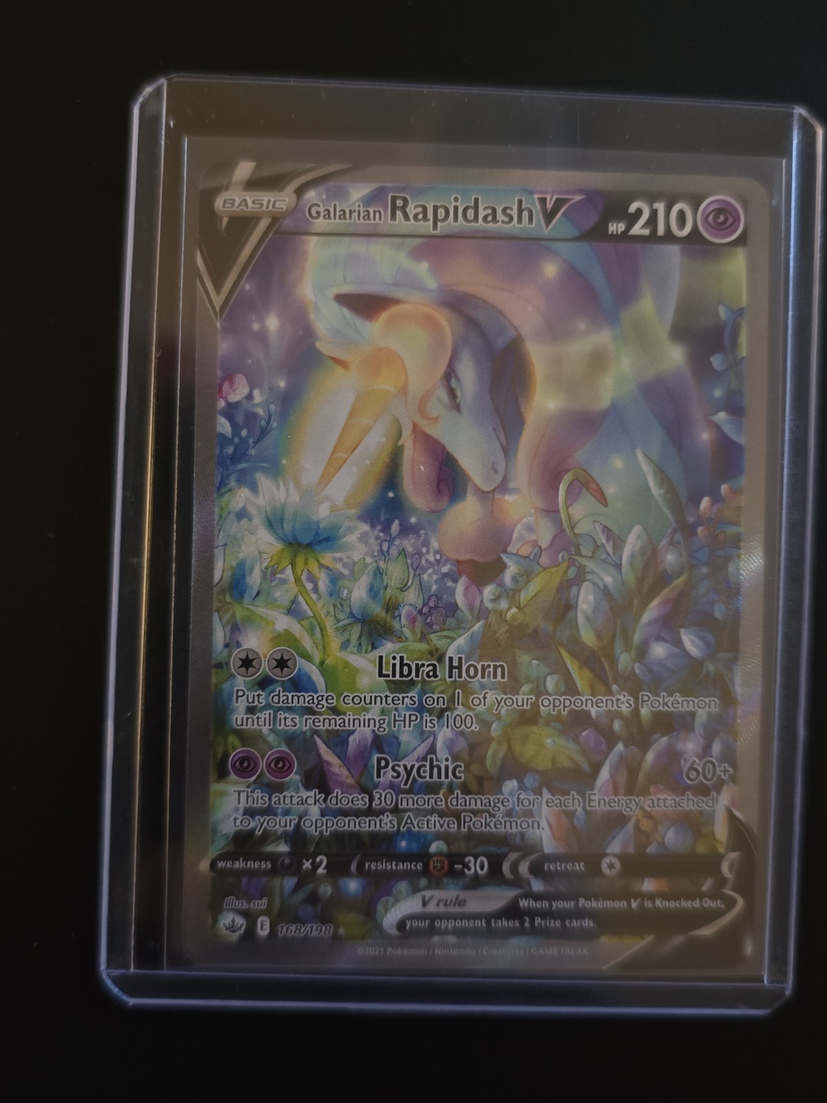 Galarian Rapidash V - 168/198 - Pokemon Chilling Reign Alternate Art Rare NM